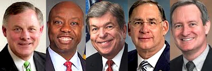 5 senators