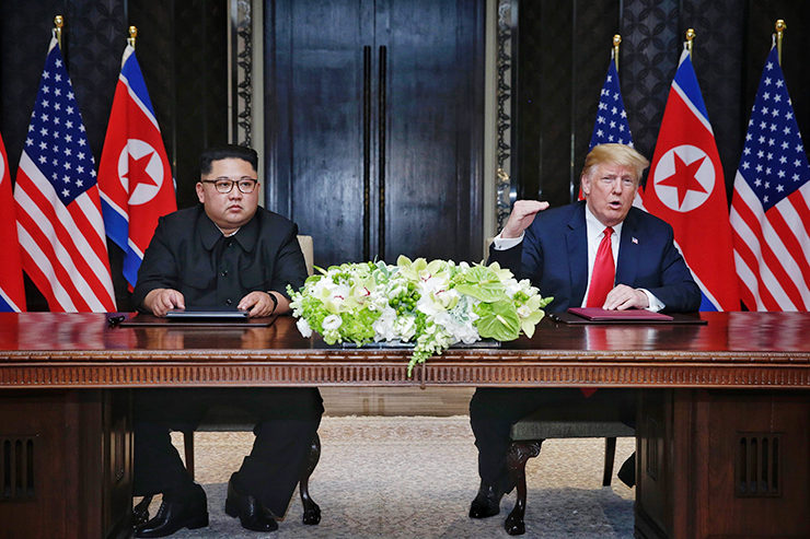 Click to enlarge Kim Jong-un and Donald Trump