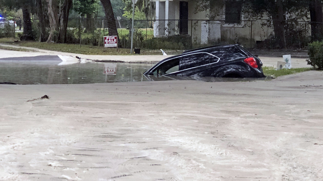 sinkhole car