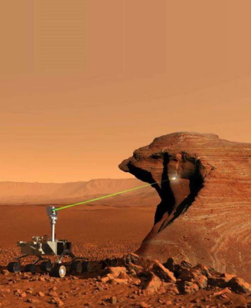 mars rover laser
