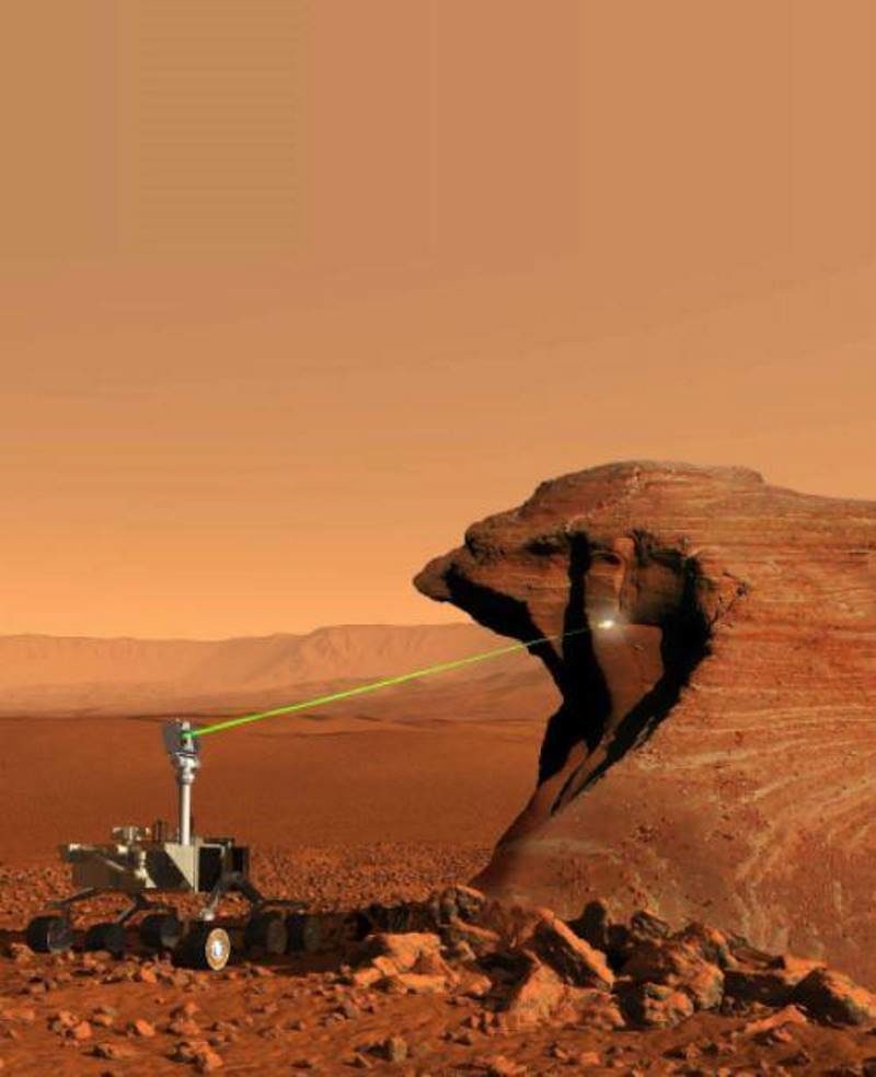 mars rover laser
