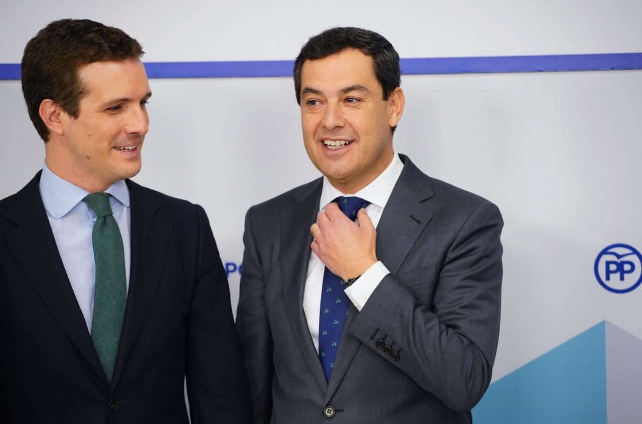 Click to enlarge Andalusian regional People's Party (PP) leader Juan Manuel Moreno Bonilla