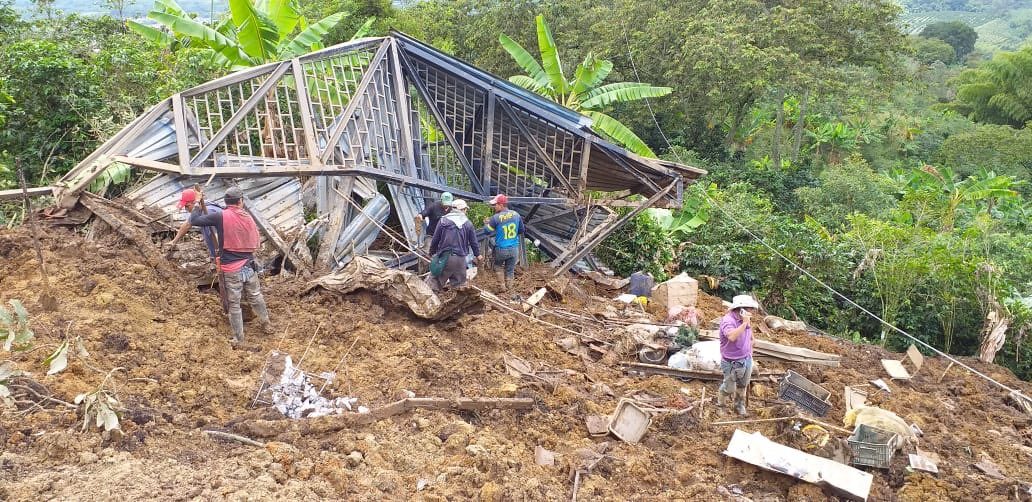 Click to enlarge Landslide in Calarcá, Quindío, Colombia, 01 December, 2018.
