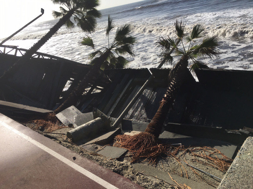 Click to enlarge capistrano beach high surf damage storm