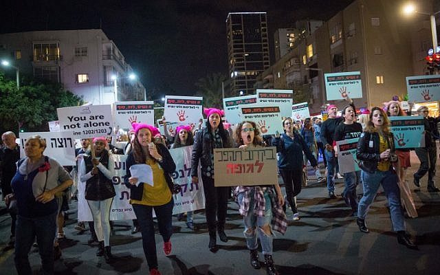 Click to enlarge rally protesting violence against women Tel Aviv