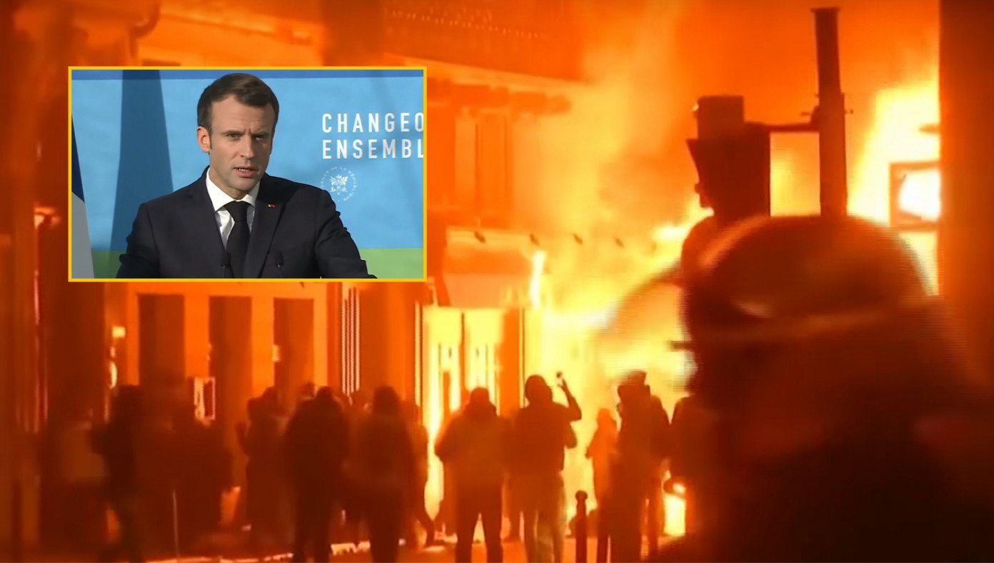 Click to enlarge macron yellow vest protest