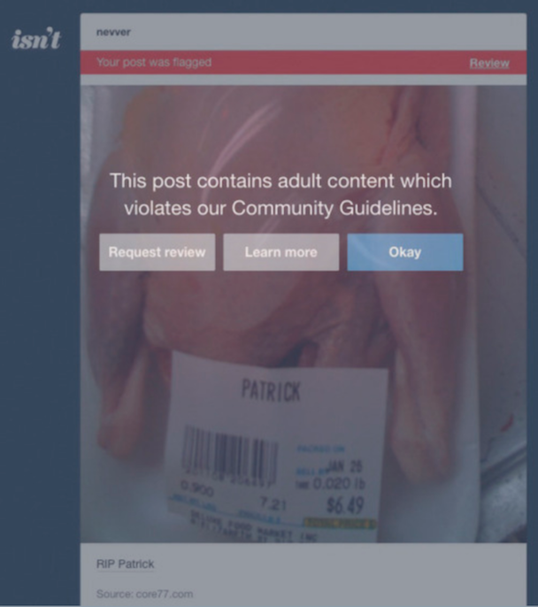 Click to enlarge Tumblr algorithm censorship