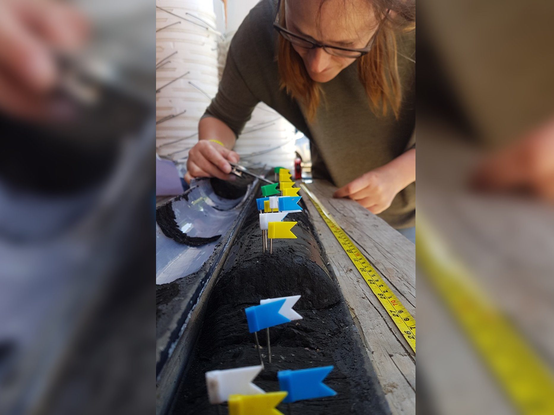Click to enlarge Studying Sediment Cores