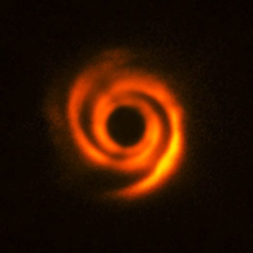 A spiralling disk around HD 135344B.