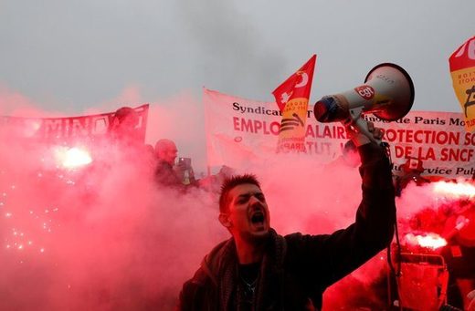 Click to enlarge rail strike France