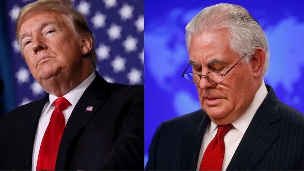 Donald Trump (L) Rex Tillerson (R)