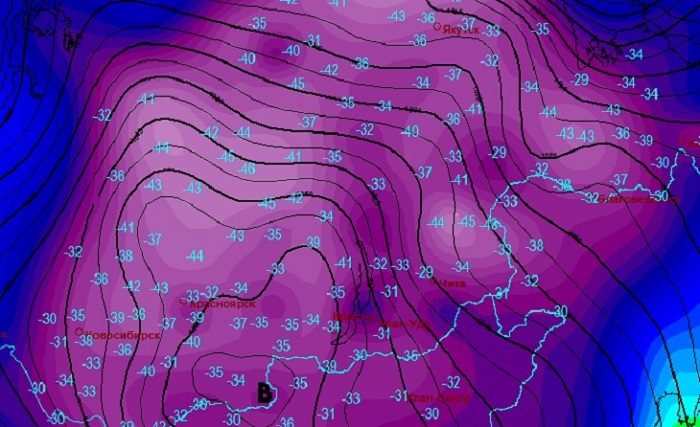 Pressure + Temp over Siberia