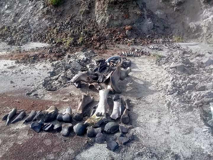 Prehistoric Arctic burial pit
