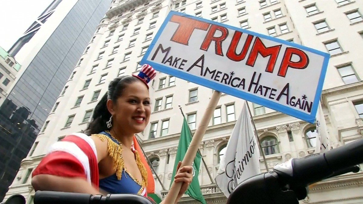 anti-Trump sign
