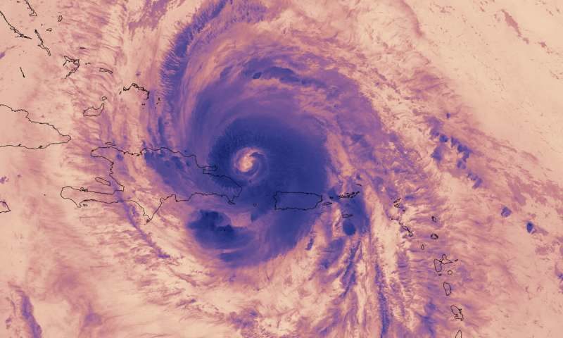 hurricane Maria thermal image