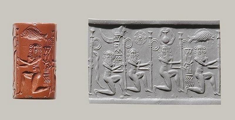cylinder seal cuneiform Akkadian