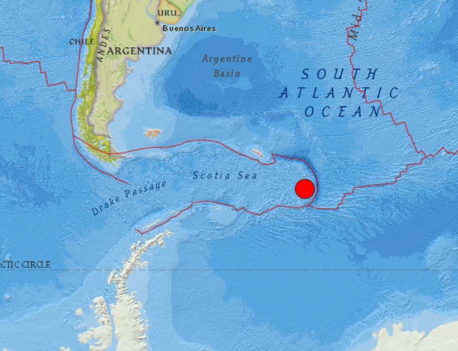 Click to enlarge 7.3 earthquake struck near Bristol Island