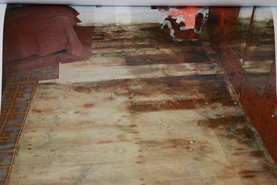 blood on floor