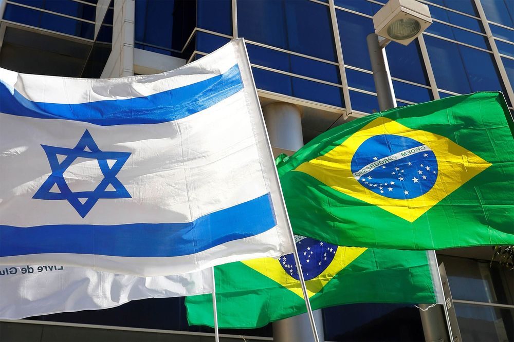 israel brazil flags