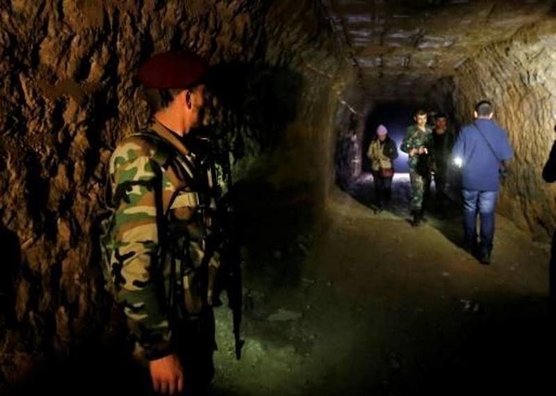 terrorist tunnels Jobar syria