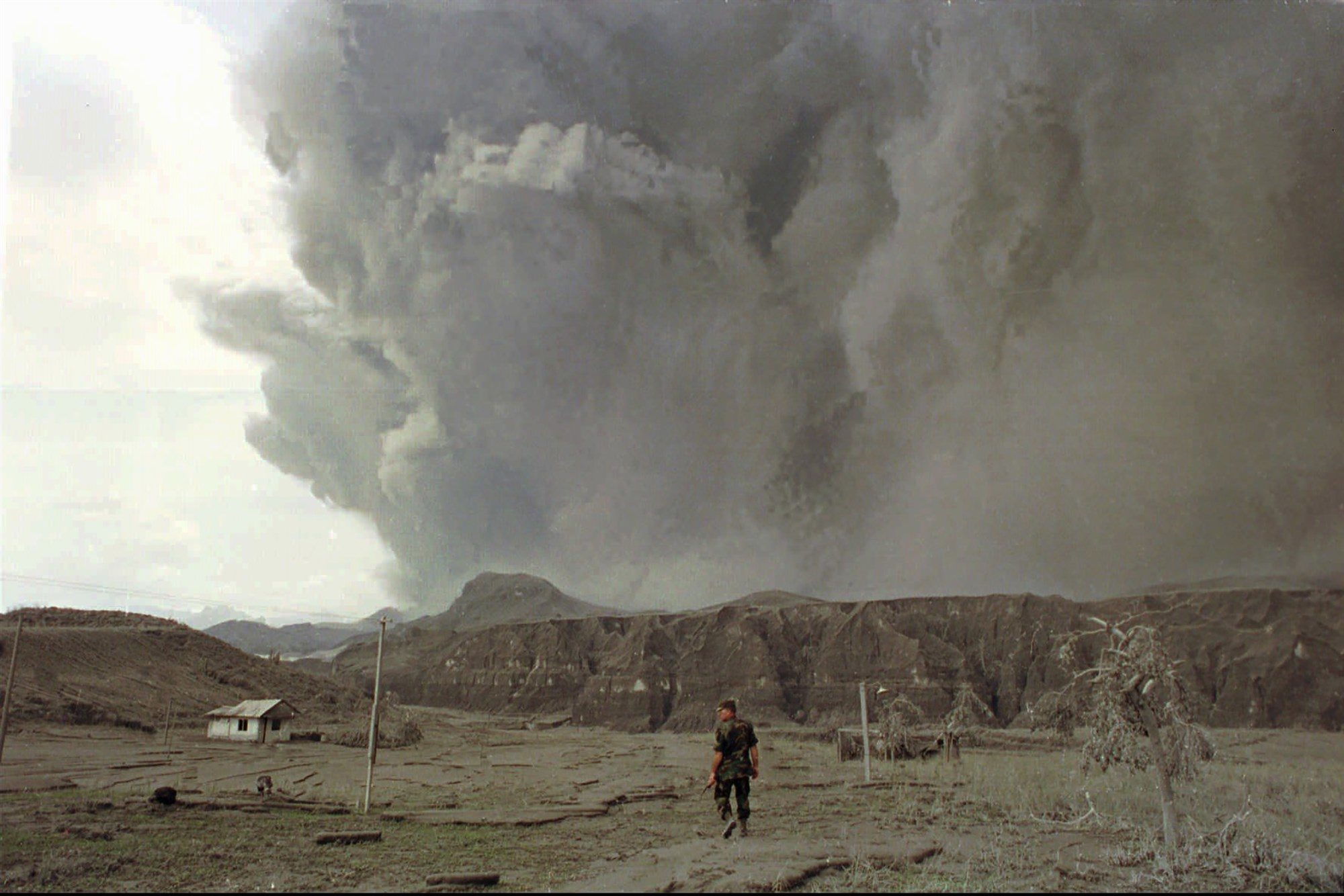 Mt. Pinatubo eruption on June 19, 1991.