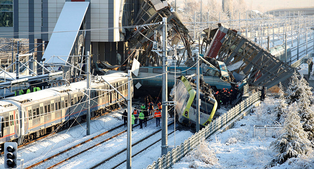 Train crash Ankara