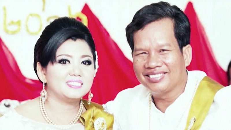 Click to enlarge Rath Rott Mony (R) with his wife, Long Kimheang
