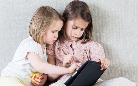 children on devices