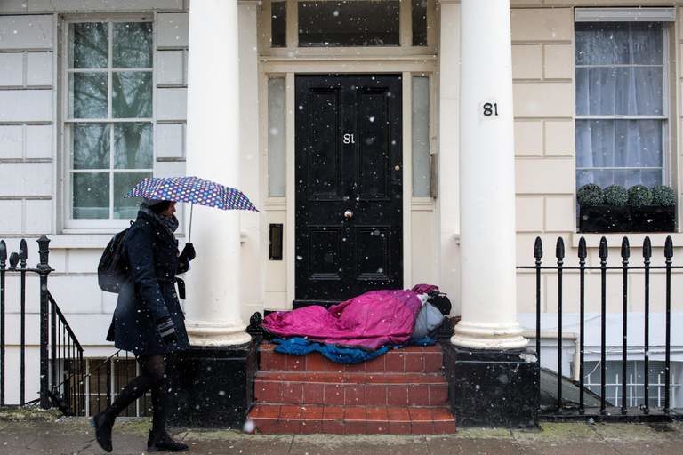 Rough sleeping on the rise in UK