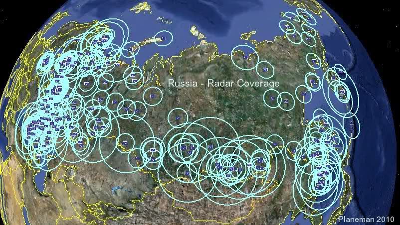 Russian radar coverage