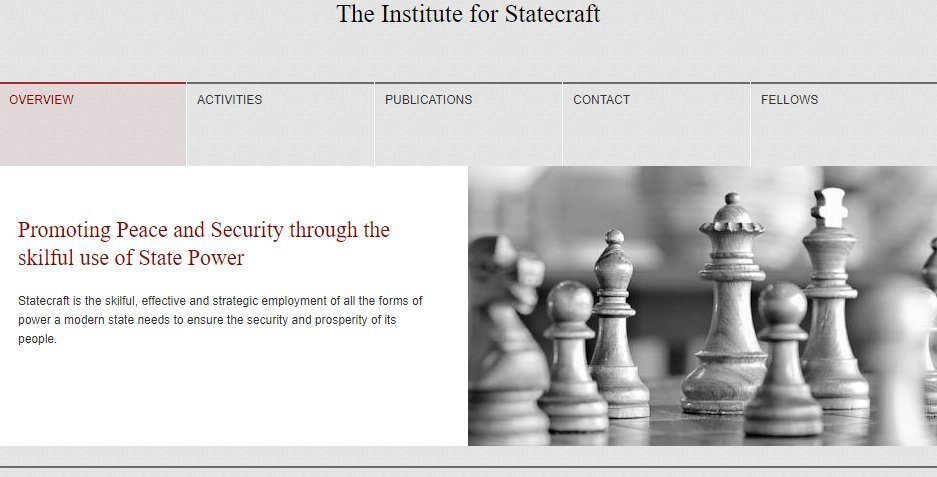Click to enlarge Institute for Statecraft website home page