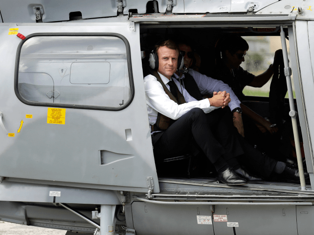 Macron escape helicopter yellow vests