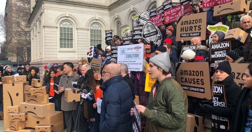 Click to enlarge new york protest amazon