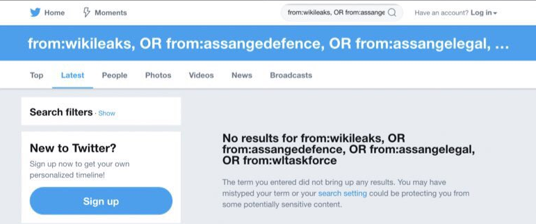 wikileaks ban