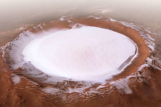 crater mars water
