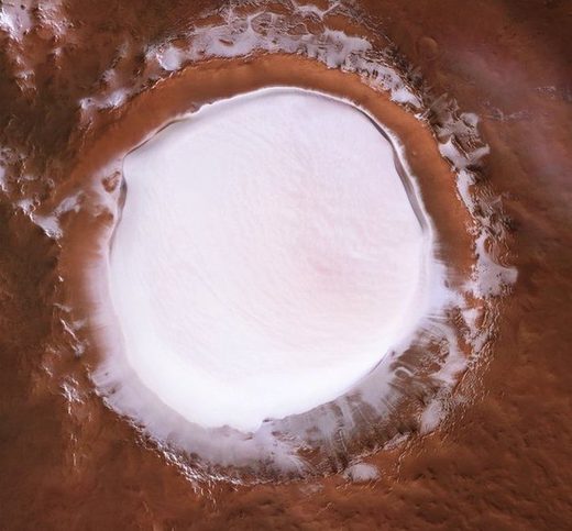 ice crater mars