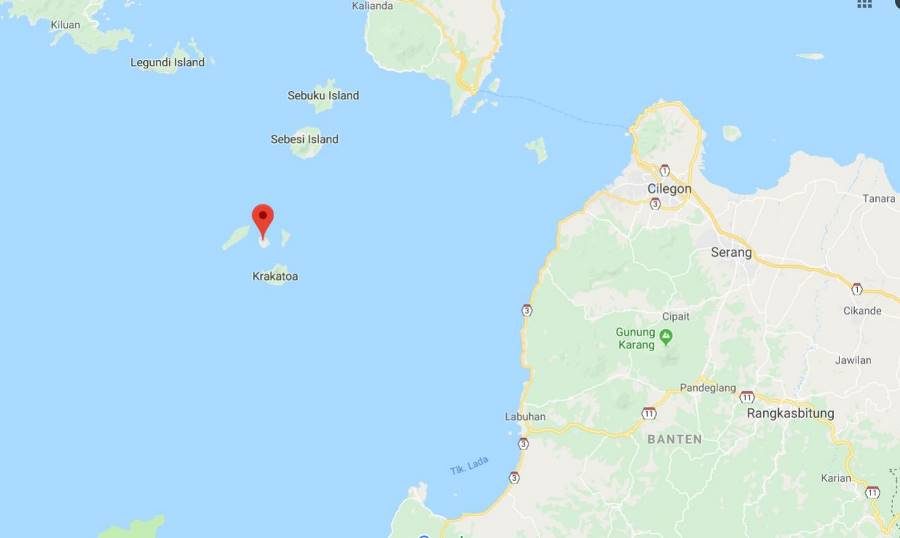 krakatoa volcano location