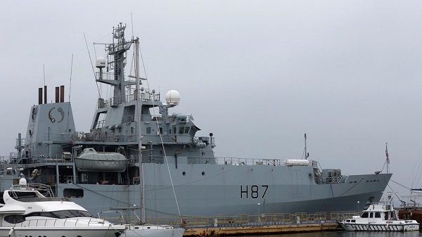HMS Echo docked in Odessa, Ukraine. December 21, 2018