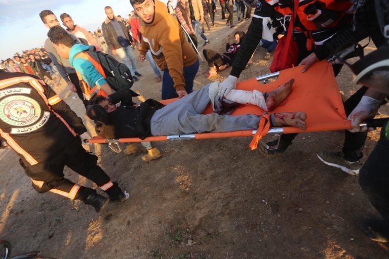 Click to enlarge Injured gaza protester 12.21.18