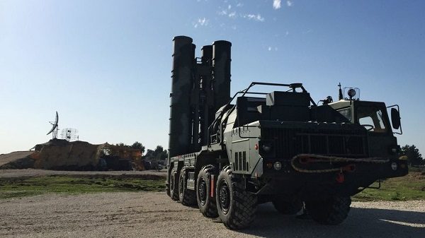 An S-400 air defense missile system