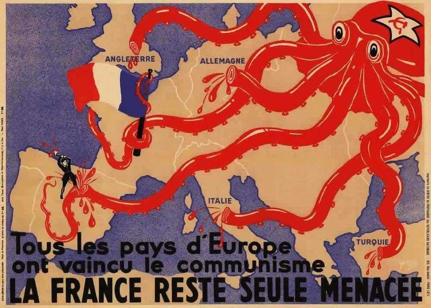 soviet russia threat europe cartoon anti communist