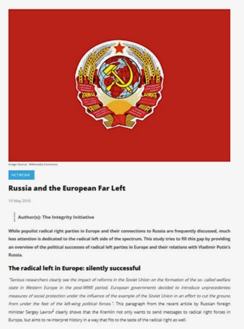 Click to enlarge Integrity Initiative attack UK politicians