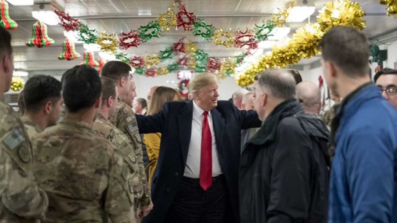 Trump visit US troops Iraq