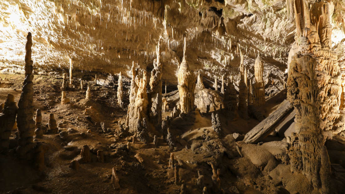 Click to enlarge Stalagmites