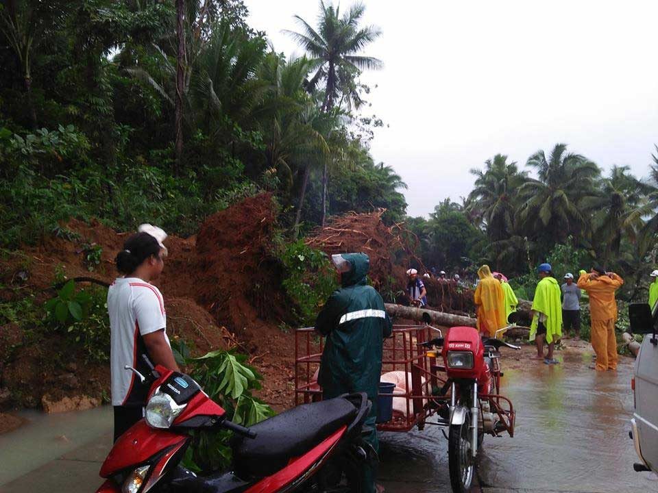 Heavy rains triggered a landslide