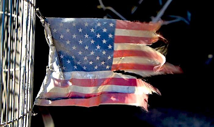Click to enlarge tattered flag