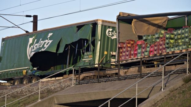 Click to enlarge damage train denmark bridge