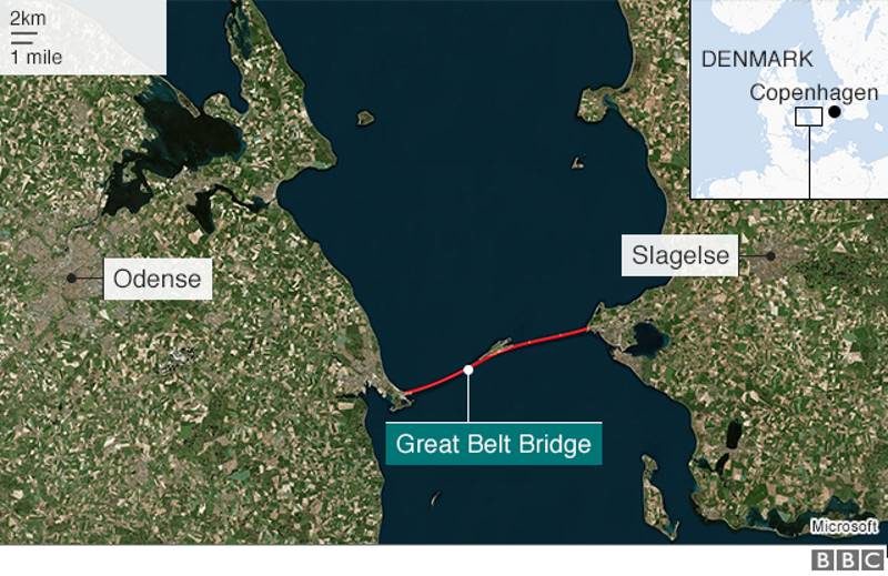 Great belt bridge Denmark