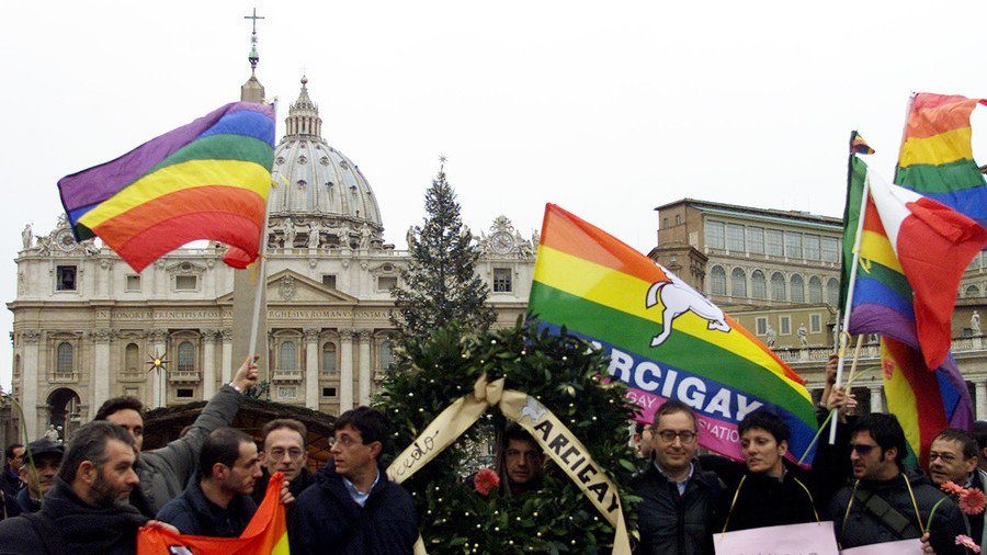 gay protest Catholic