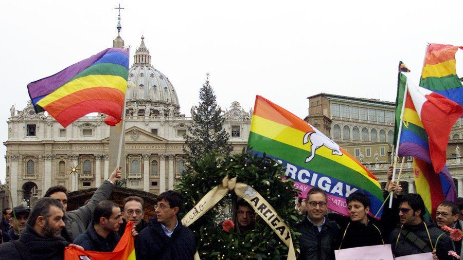 Click to enlarge gay protest Catholic